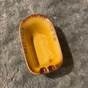 Vintage Bathtub Ceramic Ashtray Golden Gate Bridge Souvenir